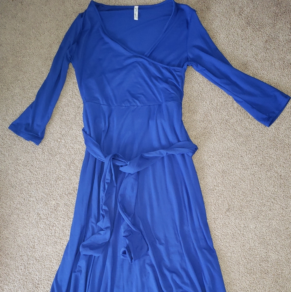 Motherbee Maternity Baby Shower Royal Blue Maxi Dress